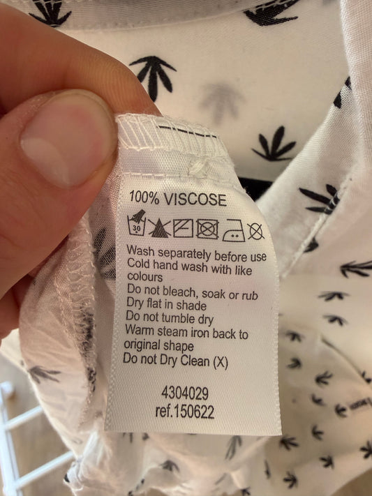 St Goliath white palm print shirt, men's XL, photo 5