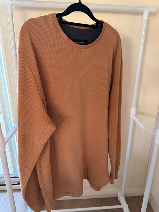 Mr Simple waffle long-sleeve top, men's XL