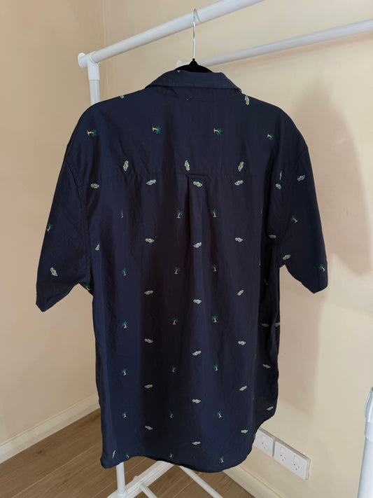 Academy Brand navy cotton shirt, men's XL