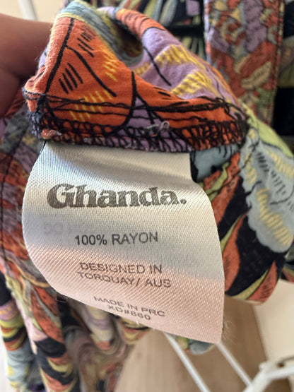 Ghanda tropical floral shirt, men's XL, photo 4