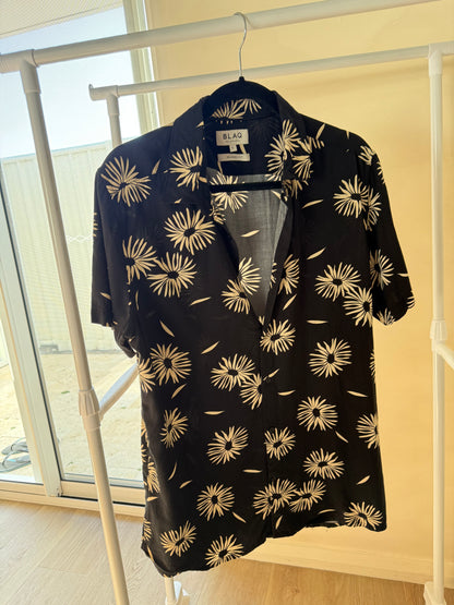BLAQ Melbourne palm print shirt, men's L