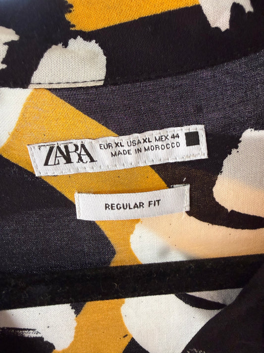Zara abstract print shirt, men's XL, photo 3