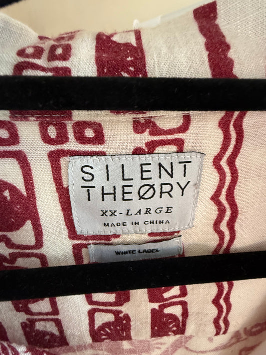 Silent Theory postcard print shirt, men's XXL, photo 2
