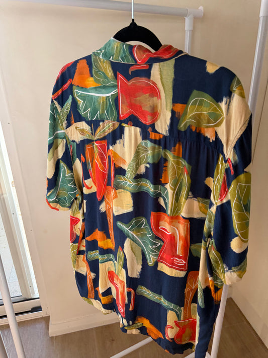 Zara botanical print shirt, men's XL, photo 3