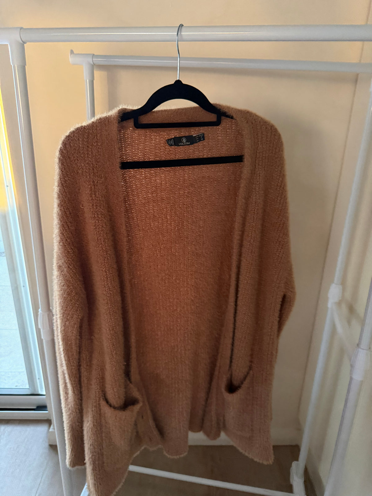 Volcom fluffy knit cardigan, women's AU 10