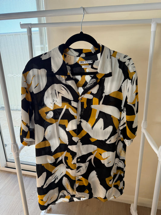 Zara abstract print shirt, men's XL, photo 2