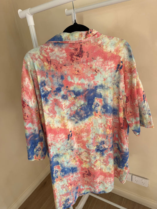 Zara pink tie-dye shirt, men's XL, photo 2