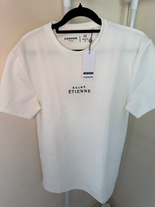 Connor Saint Étienne tee, white, men's XS — new with tags