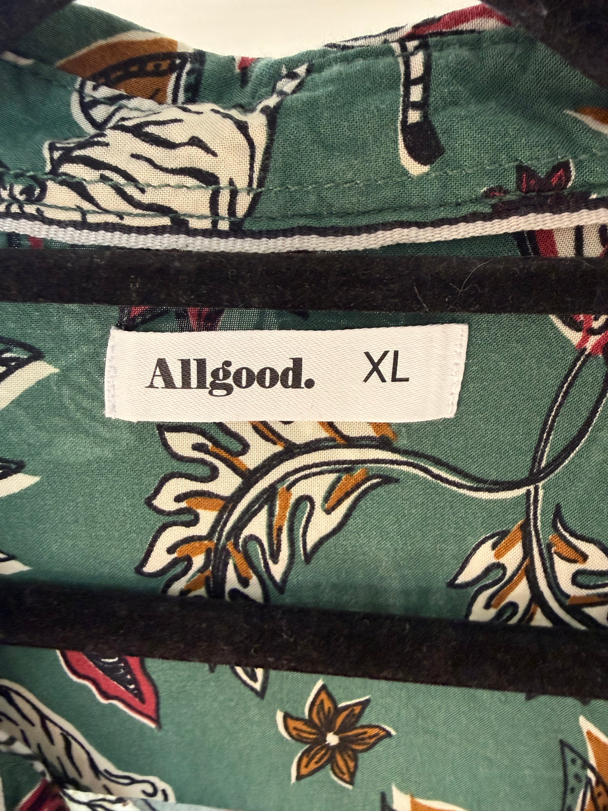 Allgood green floral shirt, men's XL, photo 3