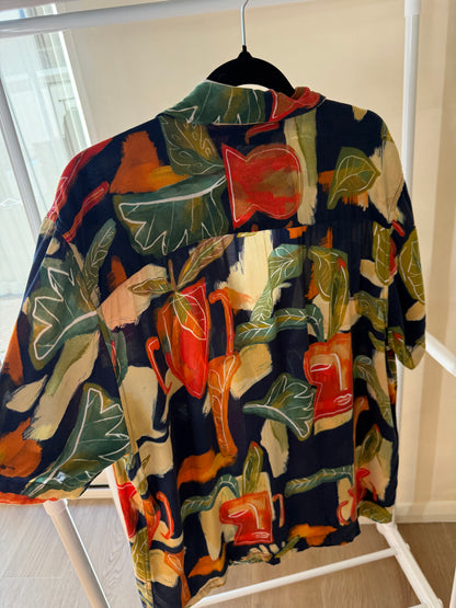 Zara botanical print shirt, men's XL, photo 2