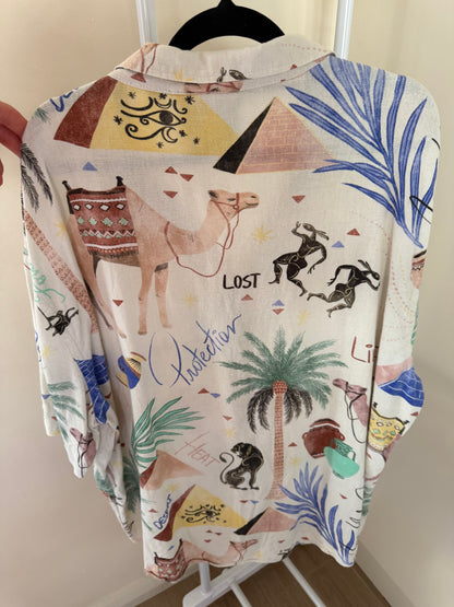 Zara camel print relaxed shirt, men's XL, photo 2
