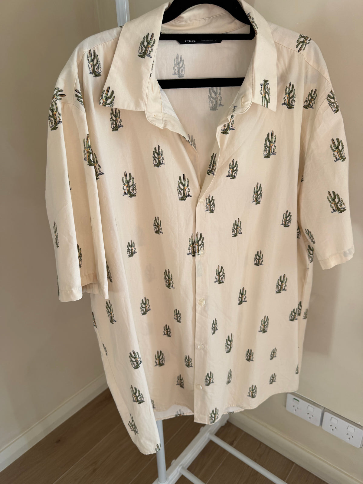 Zara cactus print shirt, men's XL