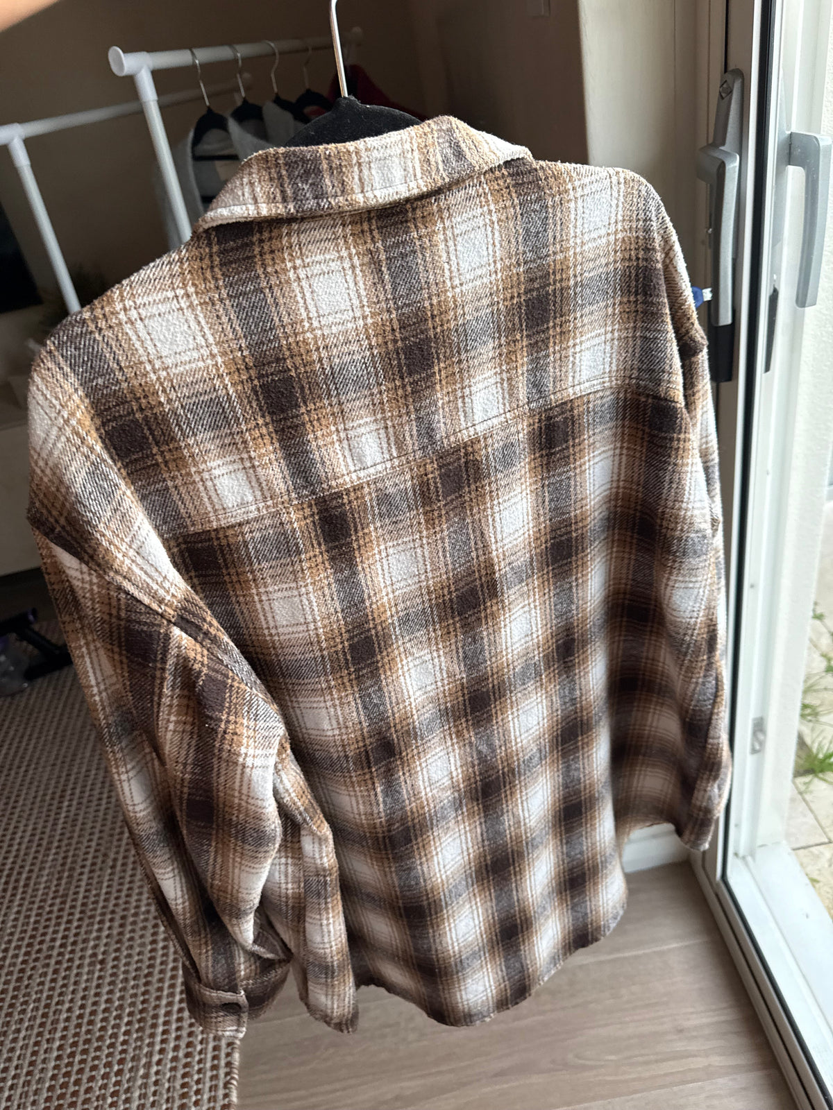 Luck & Trouble check flannel shacket, women's 10, photo 2