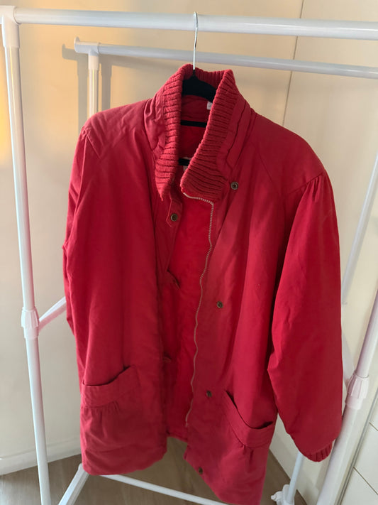 Angelina red quilted jacket, women's 10